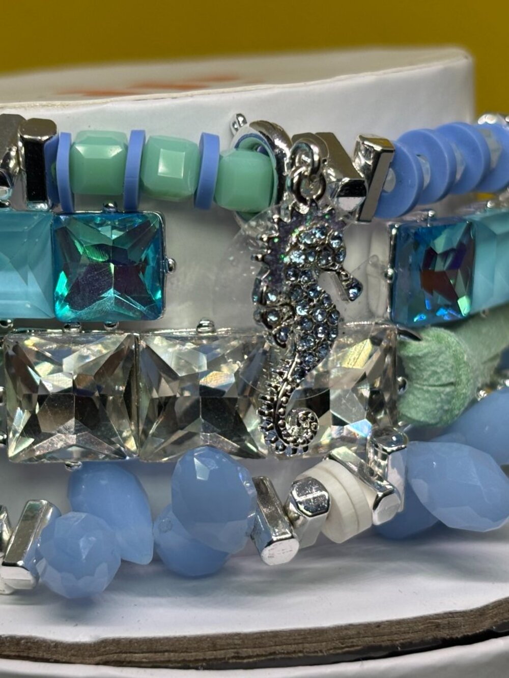 Bomb Party "Seahorse Sparkle" Luxury 4 Bracelet Stacks Set RBP6063